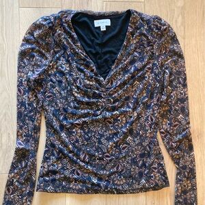 Evereve Amora Ruched Mesh Top